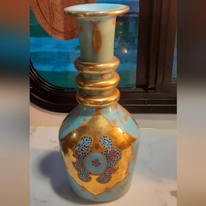 Antique Arabian Decanter-handpainted-stunning colors and design-rare